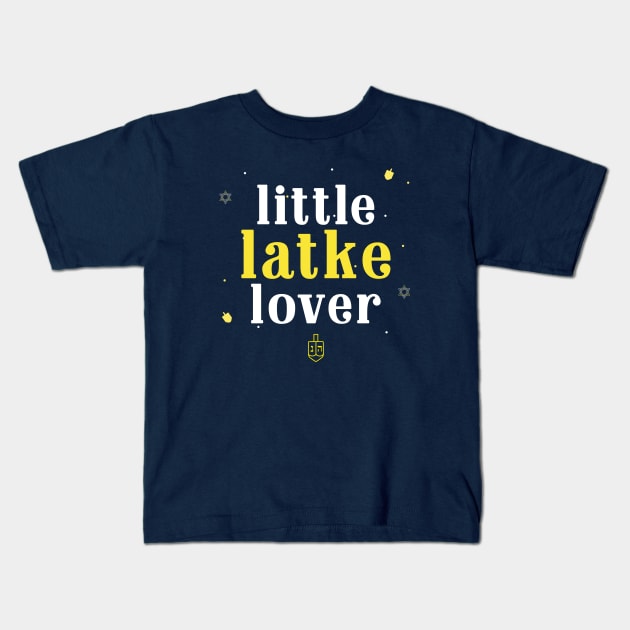 Little Latke Lover Hanukkah Cute Kids T-Shirt by Space Cadet Tees